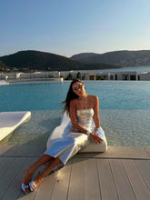 Lizakosht Silver Women 2023 Fashion Summer Folds Tube Top Midi Dress Vintage Backless Side Zipper Faldas Female Sexy Slim Party Dresses